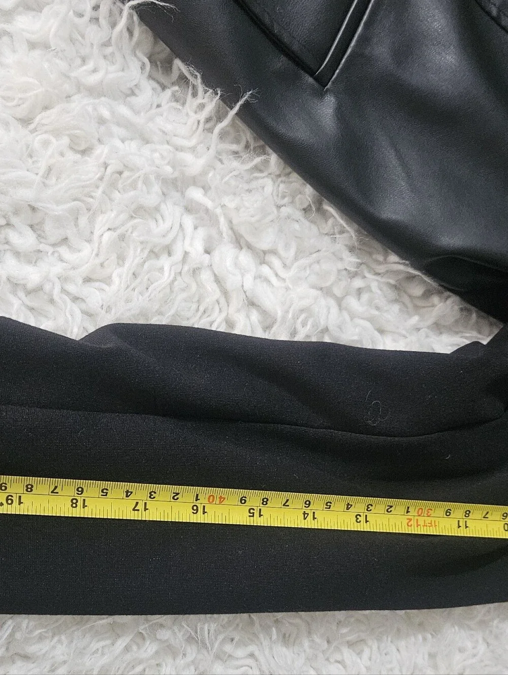 Michael Kors Black Faux Leather & Knit Sleeve Military-Style Jacket